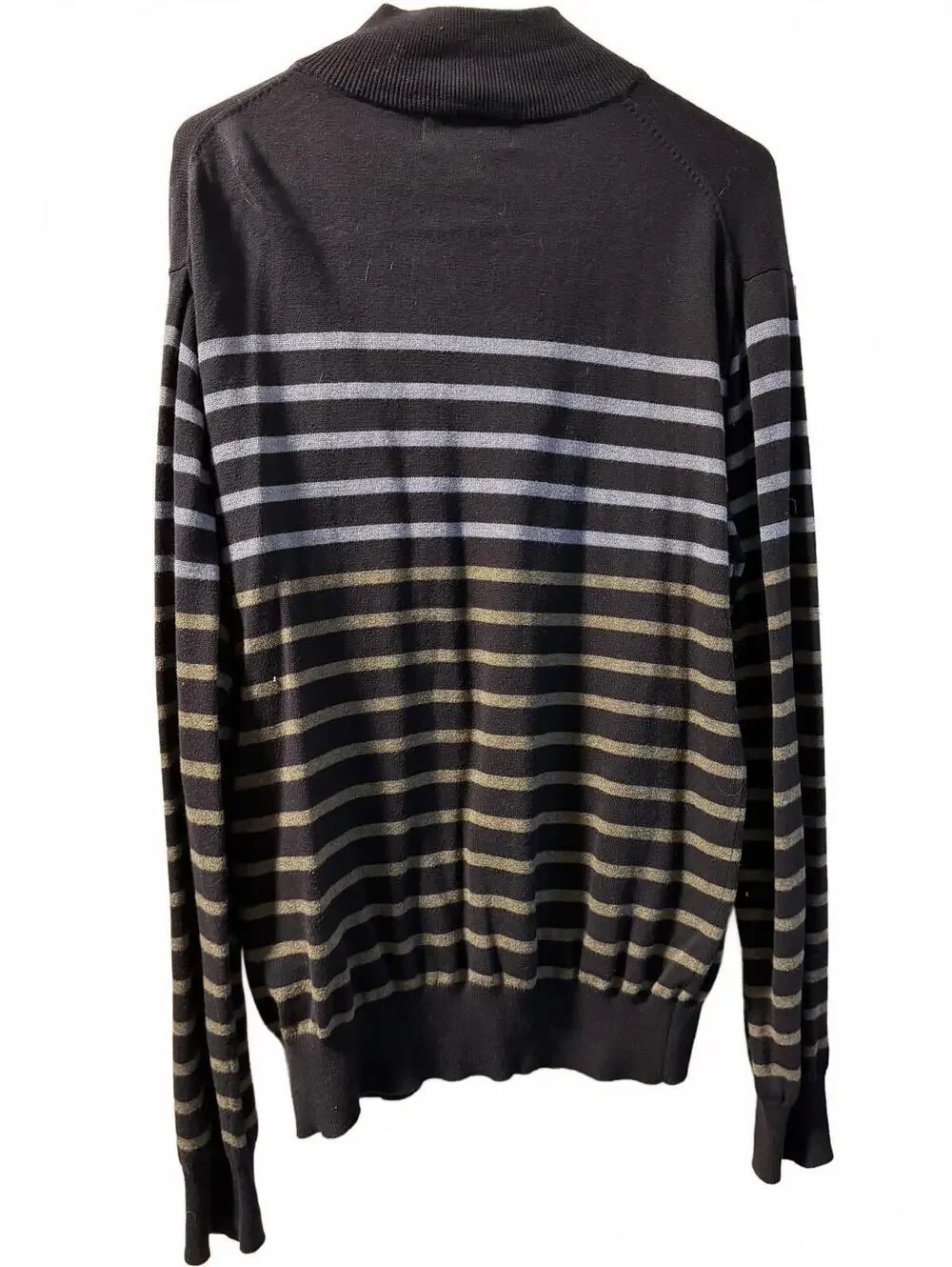 Park Slope Men's Striped Half-Zip Sweater Large
